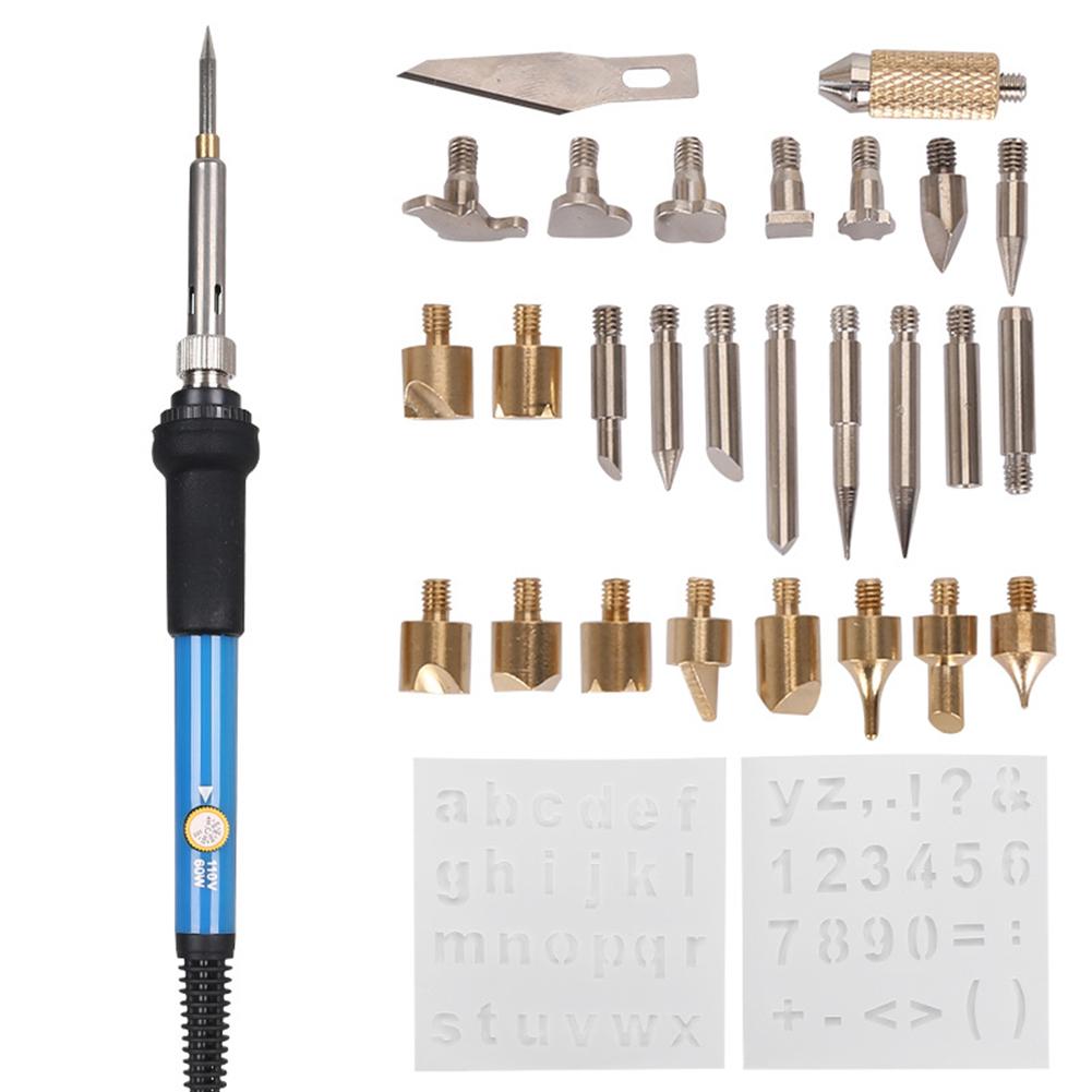 

60W Soldering Iron Carving Pyrography Tool Wood Embossing Burning Pen Set, Us, 501 Original