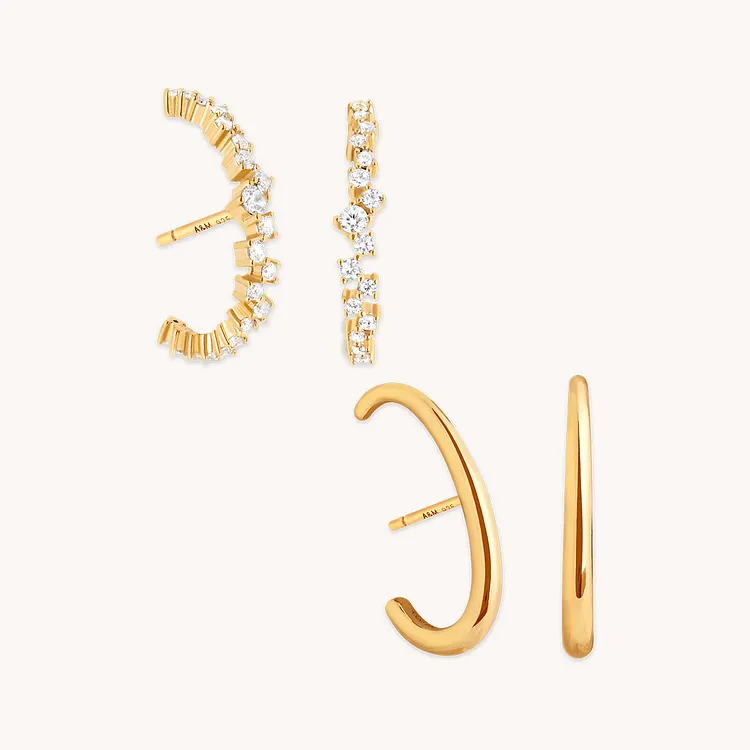 Orbit Studs Stacking Set in Gold