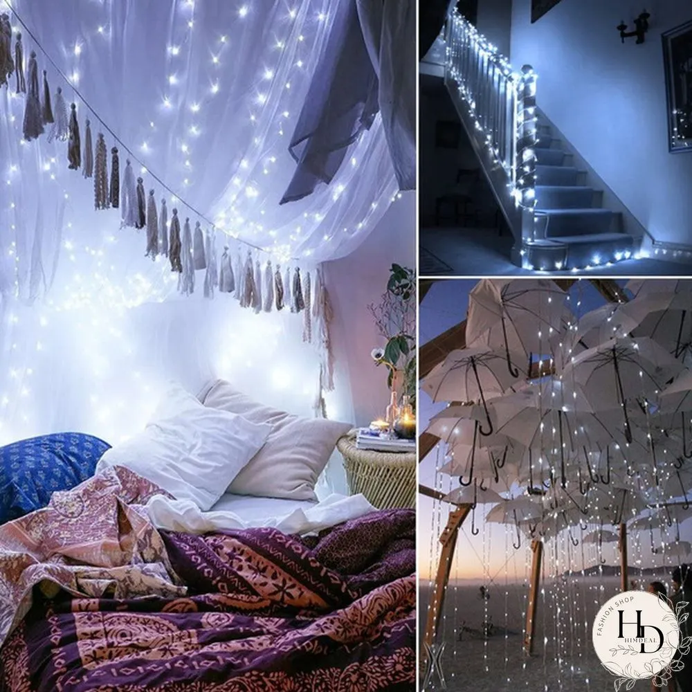 2Pack 10M/20M/30M Solar String Lights 8 Modes Solar Powered Copper Wire Fairy Lights IP65 Waterproof Indoor Outdoor Lighting for Home, Garden, Party, Path, Lawn, Wedding, Christmas, DIY Decoration
