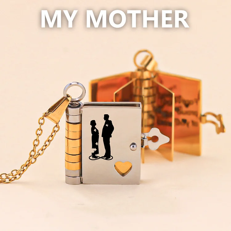 For Mom - I'll Always Be Your Little Boy Book Necklace