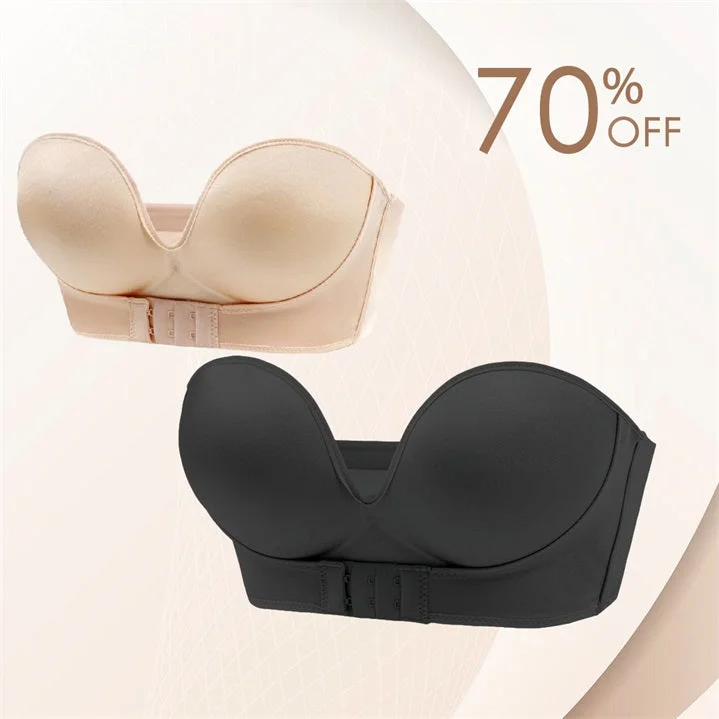 Front Buckle Strapless Wireless Bra