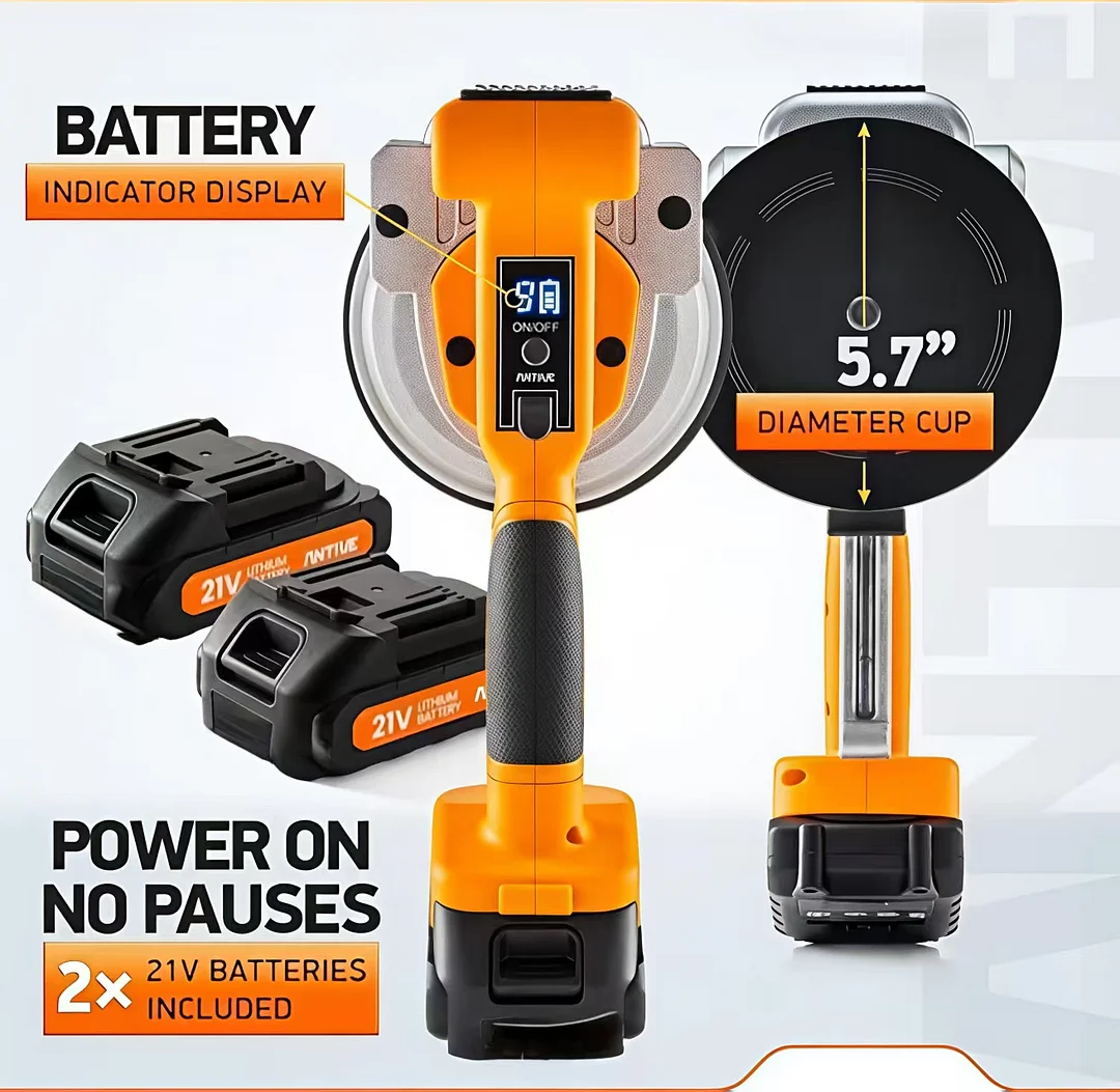 يمكن استخدام أحدث جهاز اهتزاز البلاط ثنائي الجانب في العالم (يهتز 10000 مرة في الدقيقة) لتسوية الرخام والسيراميك وأحجار الرصف والخرسانة.