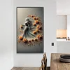 (40*70cm)Flower Skirt Girl - Full Round Drill Diamond Painting