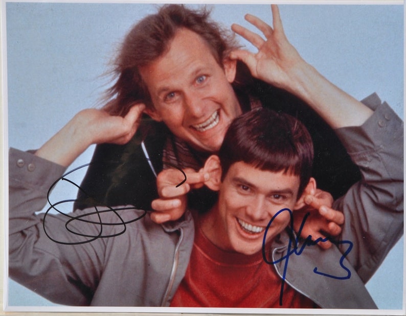 JIM CARREY And Jeff DANIELS Signed Autographed Photo Poster painting X2 Dumb And Dumber wcoa