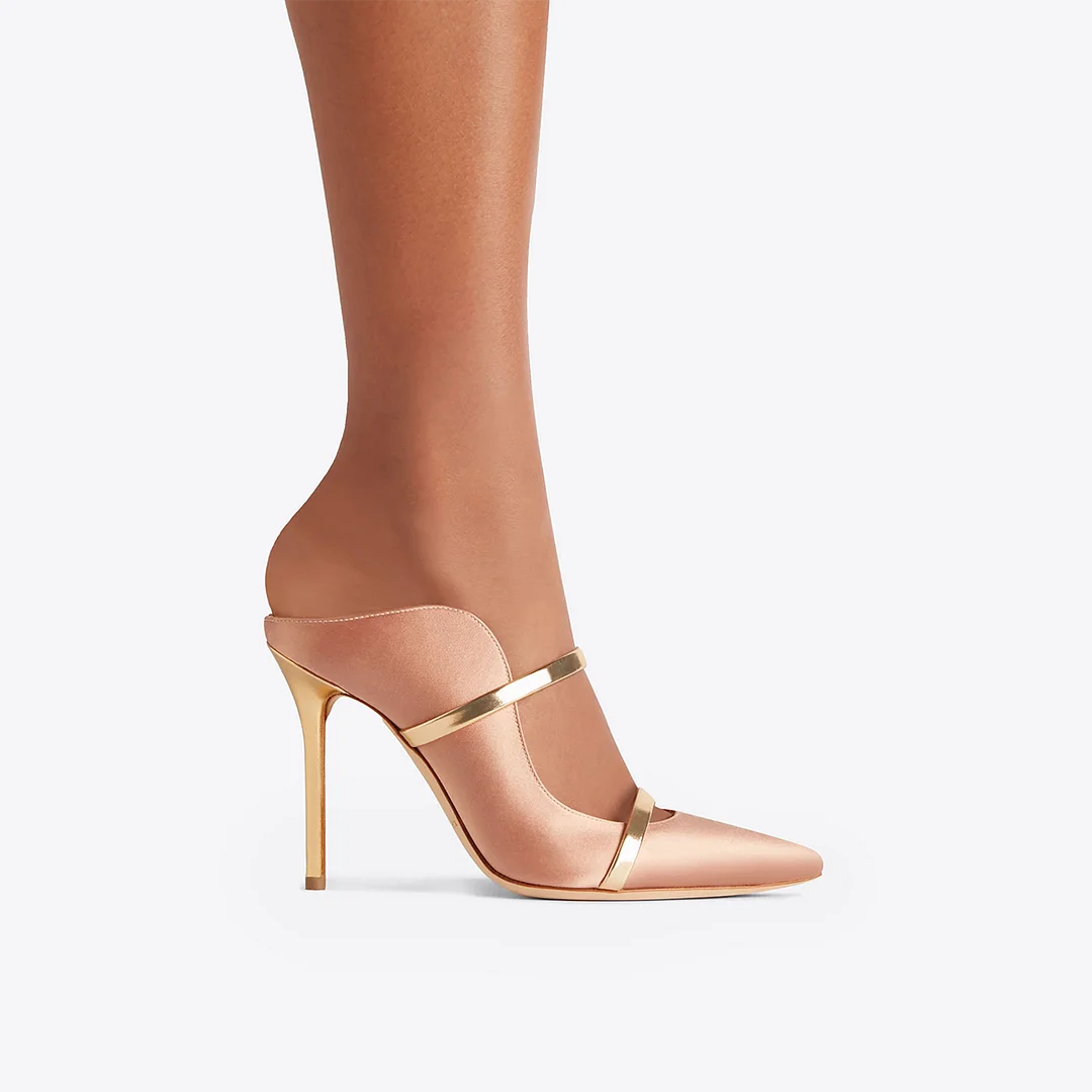 100mm Women's Party Classic Stiletto Shoes Slingback High Heels-MERUMOTE