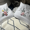 【6 PCS】Water Soluble Tall & Skinny Flowers Embroidery Pattern,peel and stick paper for ornaments