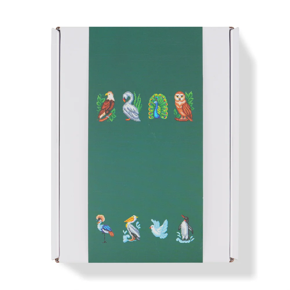 8pcs Animal DIY Mini Partial Round Diamond Painting Set Desktop Decor No Frame(12*17cm)