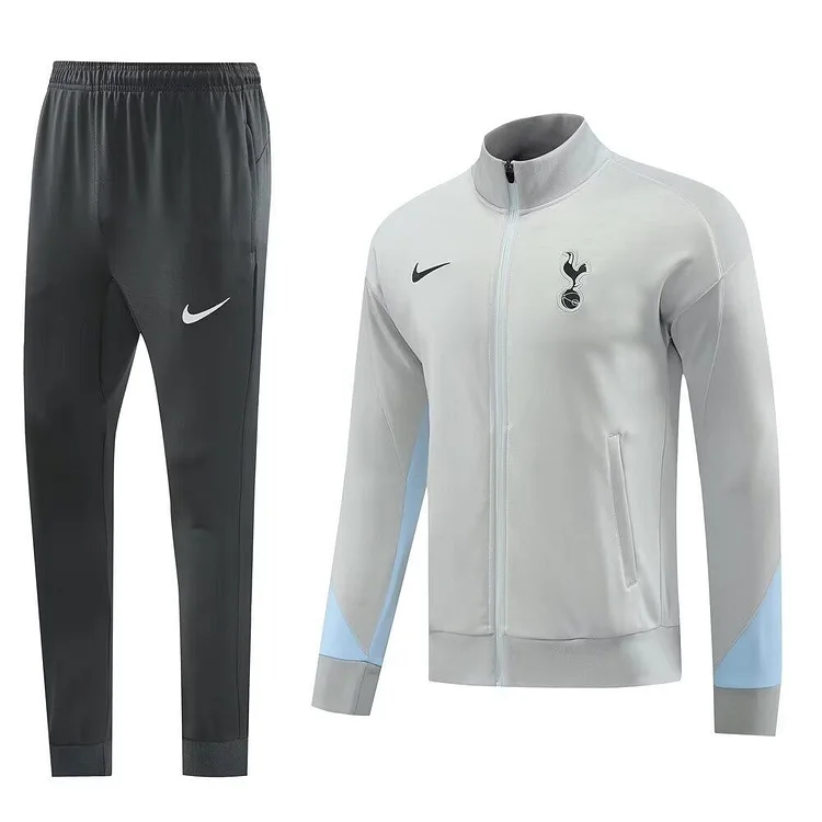 24-25 Tottenham Hotspur Grey Training Suit Long Sleeve Set
