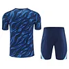 2025/2026 Real Madrid Pre-Match Training Blue Shirt+Shorts 1:1 Thai Quality
