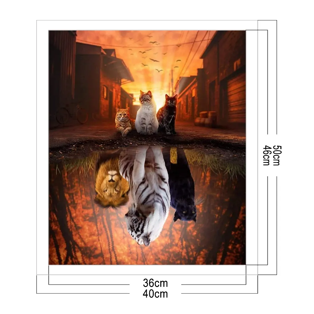 11ct Stamped Cross Stitch - Cats(50*40cm)