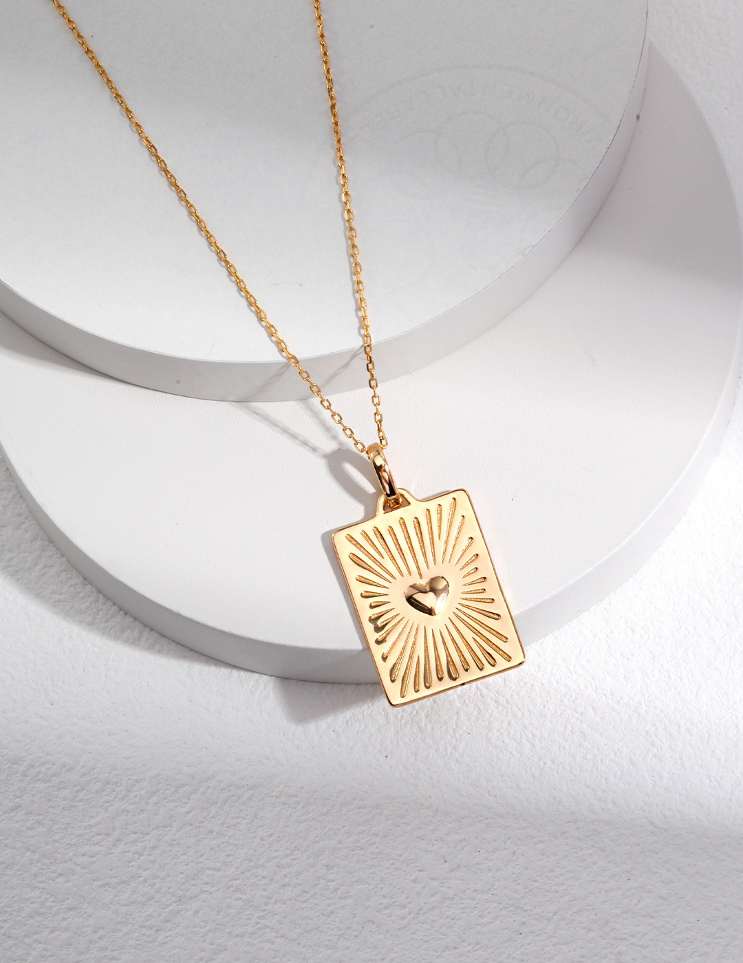 Love Square Pendant Necklace