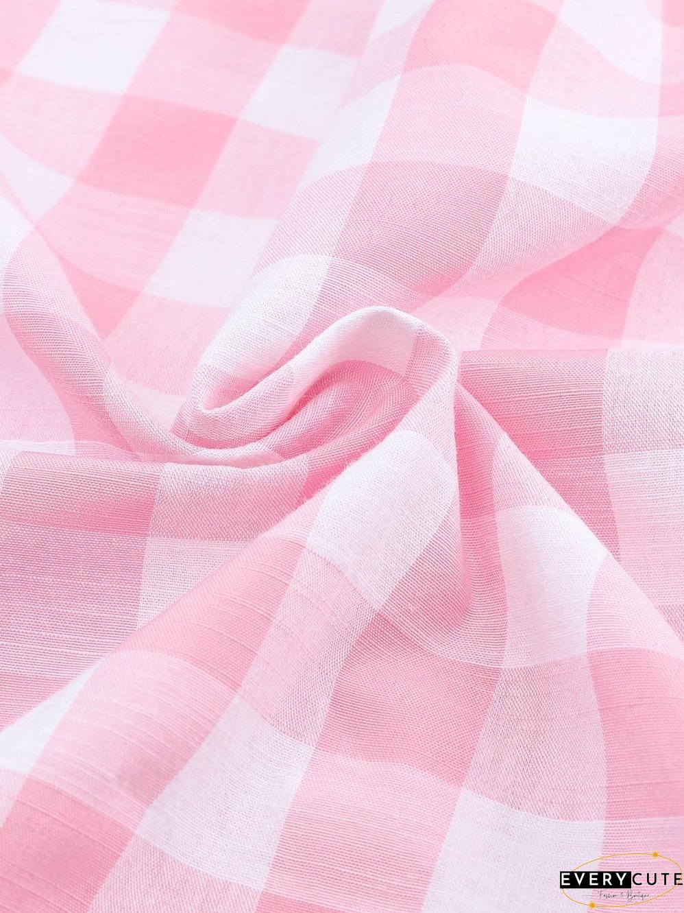 Cute Pink and White Plaid Shirt