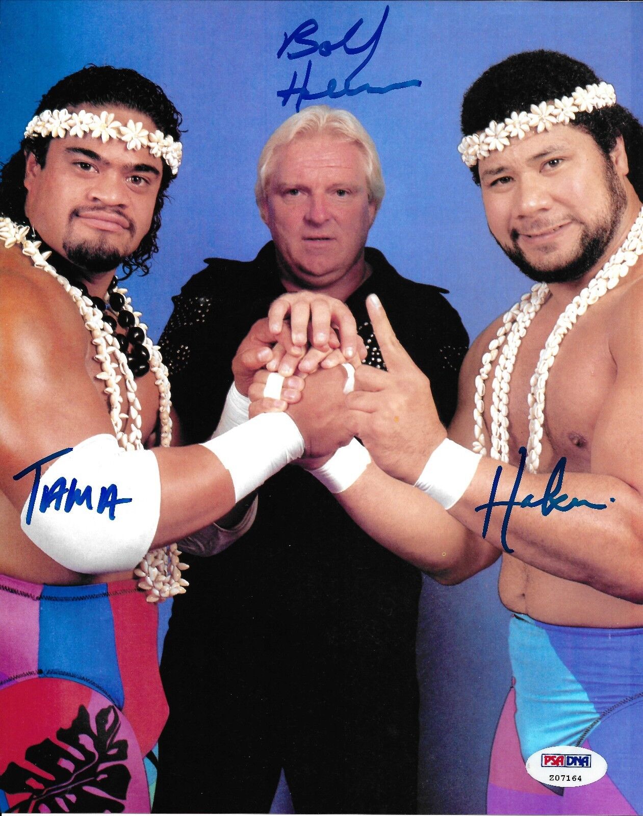 The Islanders Bobby Heenan Haku Tonga Kid Tama Signed WWE 8x10 Photo Poster painting PSA/DNA COA