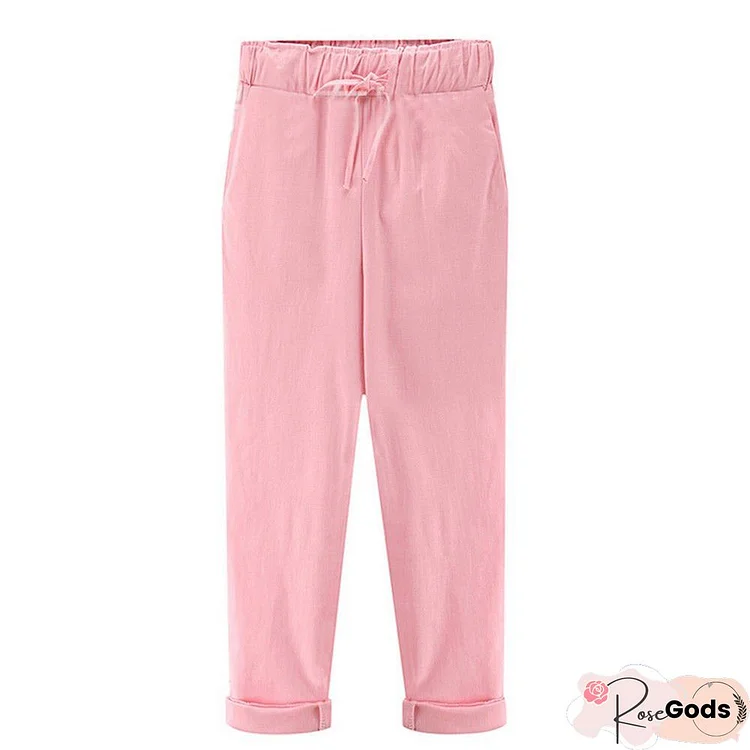 Women Casual Bottoms Solid Pants