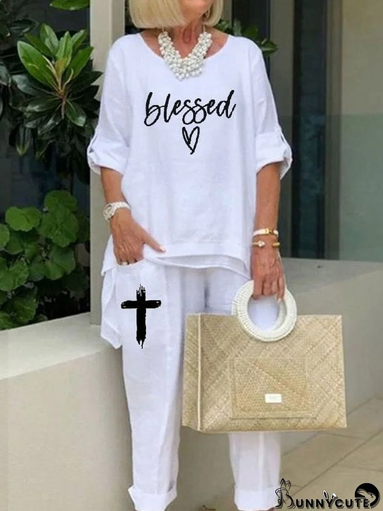 Women's Blessed Cross Print Suit