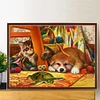 Diamond Painting -DIY Round Drill Kitten and Puppy