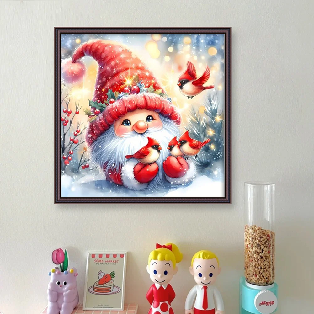 11CT Full Stamped Cross Stitch - Bird & Dryad Gnome(Canvas|40*40CM)