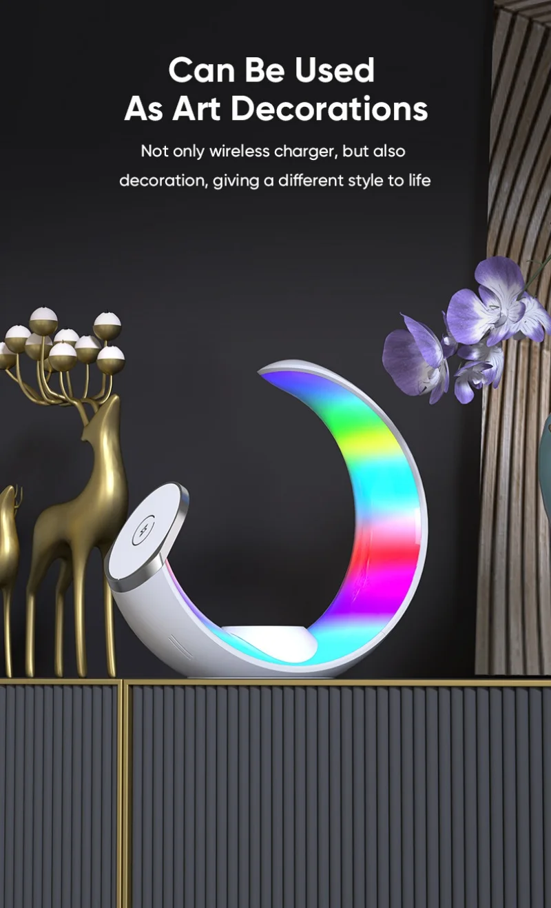 Small moon lamp magnetic 4 in 1 wireless charger