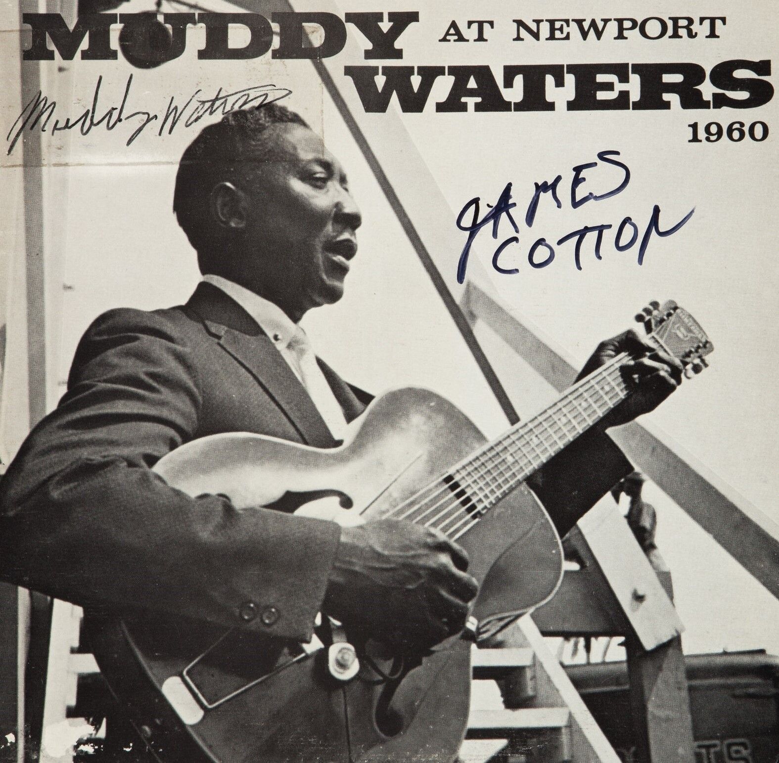 MUDDY WATERS & JAMES COTTON Signed 'Newport' Photo Poster paintinggraph - Blues Singers preprint