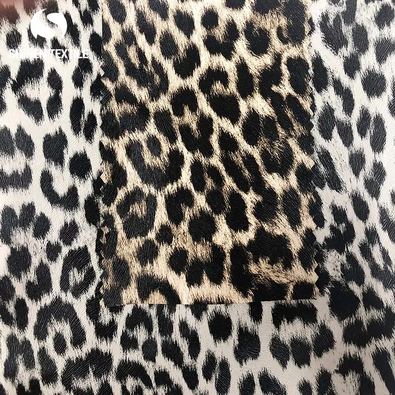 Leopard Tiger Skin 100% Polyester PU Leather fabric.300G.high quality high QC