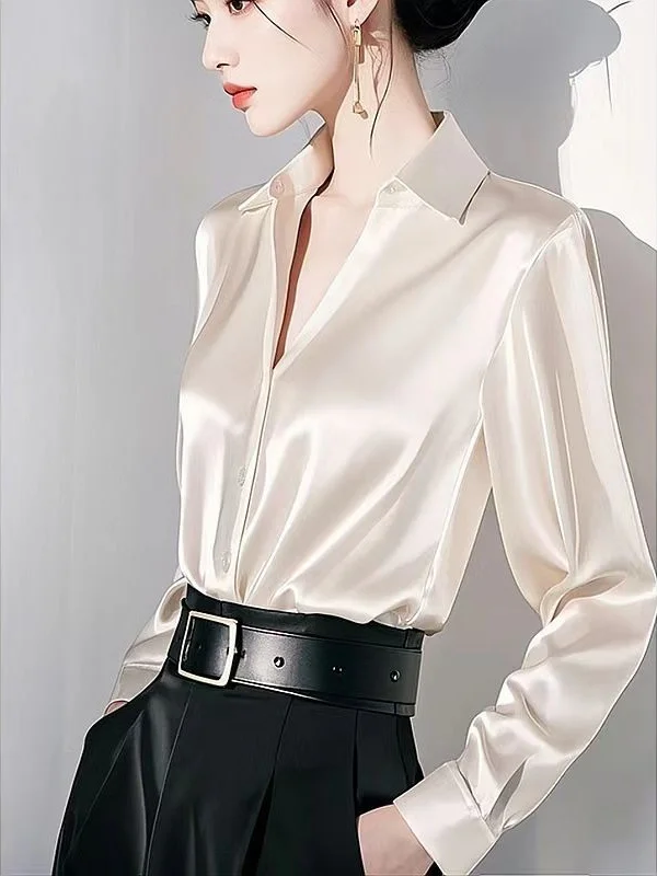 Athvotar Athvotar Year's Popular Beautiful Shirt Design Feels Light-Albage To Reduce The Age Of The Ocean White Densant Inside The Shirt Top Lady Spring