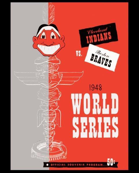 CLEVELAND INDIANS Chief Wahoo 1948 World Series Program Cover 8 x 10 Photo Poster painting