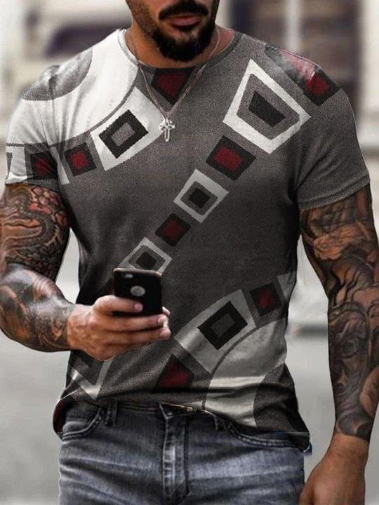 Men Print Casual T-shirts-02