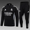 2025/2026 Real Madrid Half-Pull Training Suit Black Football Shirt 1:1 Thai Quality Set