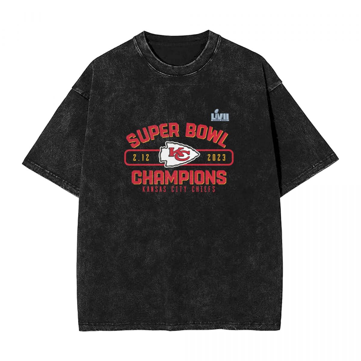 Kansas City Chiefs Super Bowl LVII Champions Strong Finish Vintage Oversized T-Shirt Men's