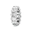 14K White Gold 7*5mm Oval Cut Lab Diamond Eternity Ring