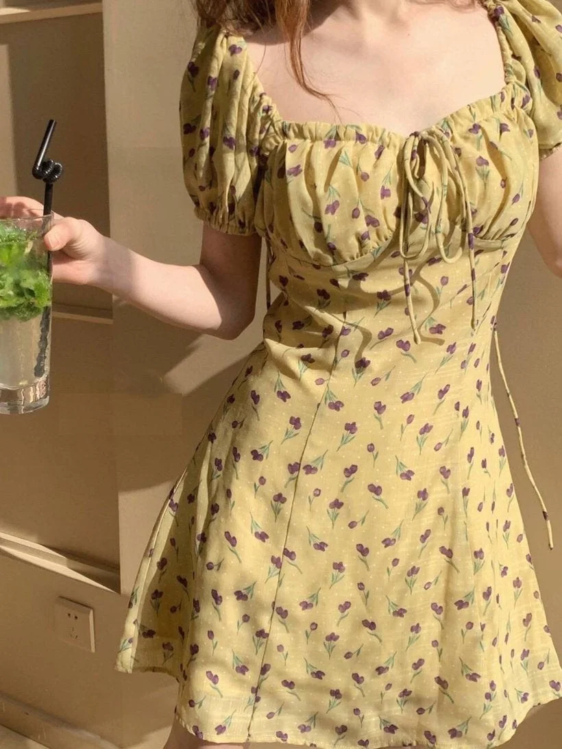 Totally Fabulous Puff Sleeve Mini Dress