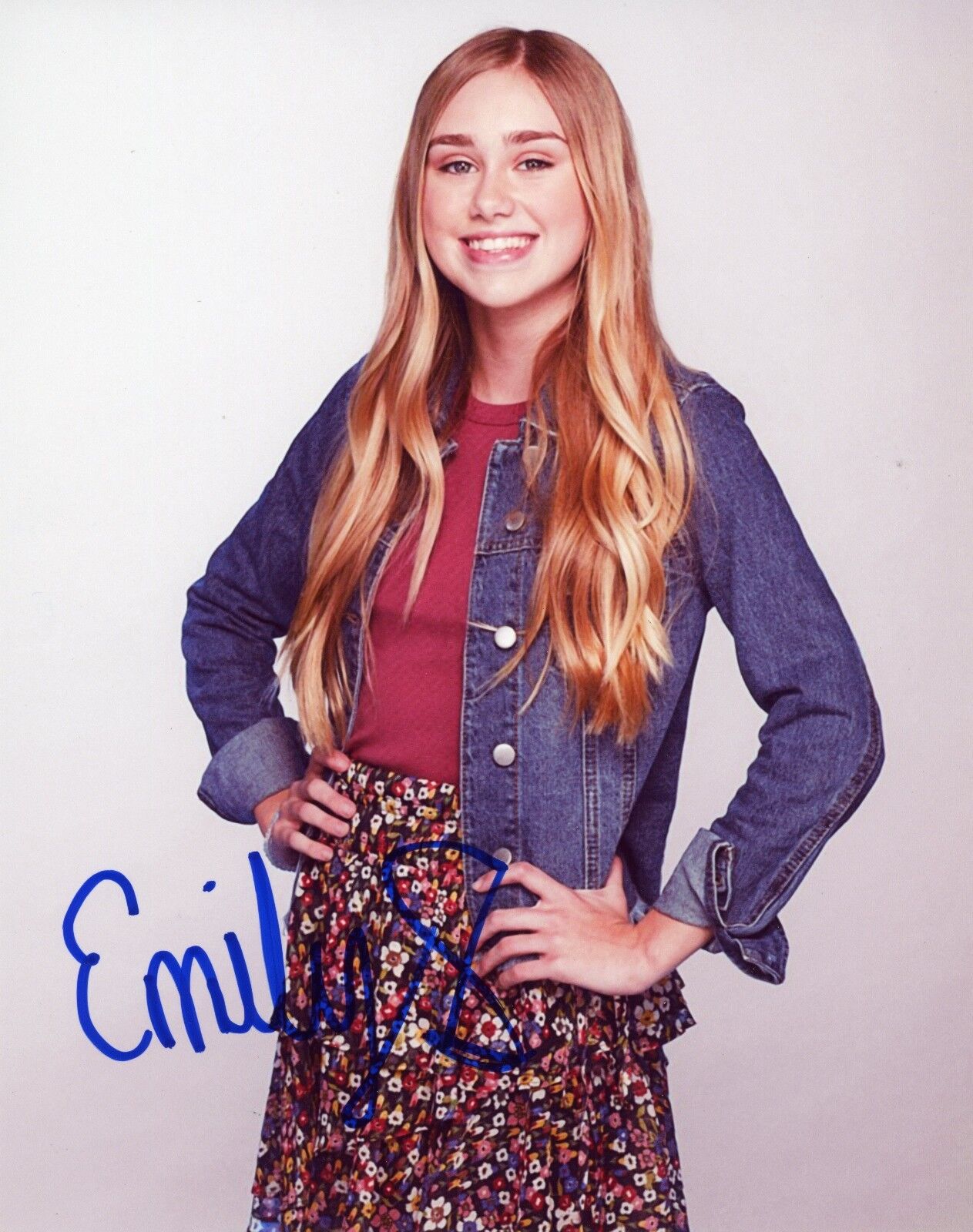 ~~ EMILY SKINNER Authentic Hand-Signed AMBER - Andi Mack