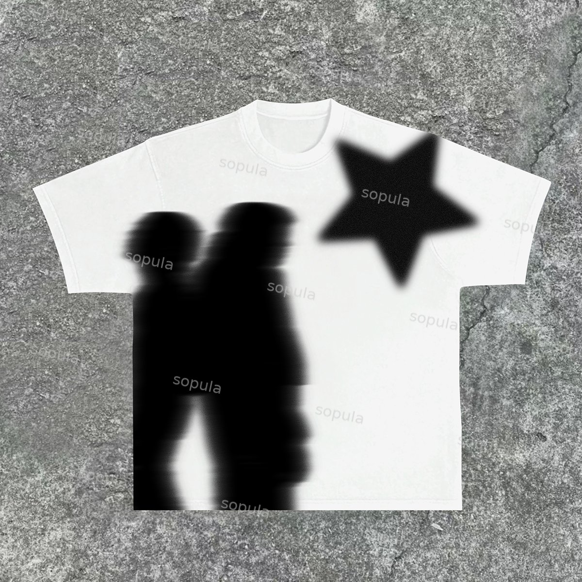 Men's Casual Virtual Shadow Graphics Cotton Short Sleeve T-Shirt - Sopula｜Premium Graphic Tees & Graphic Clothing