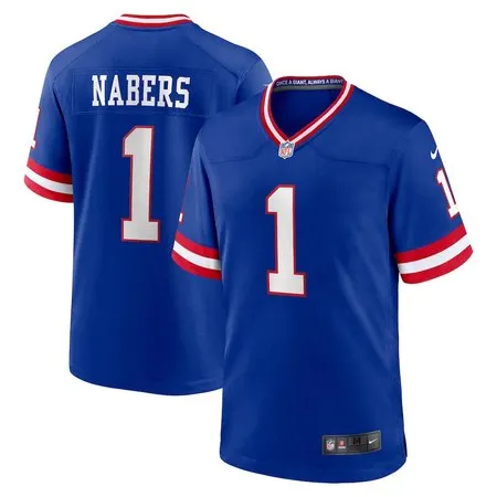 Youth New York Giants #1 Malik Nabers  Royal Game Player Jersey