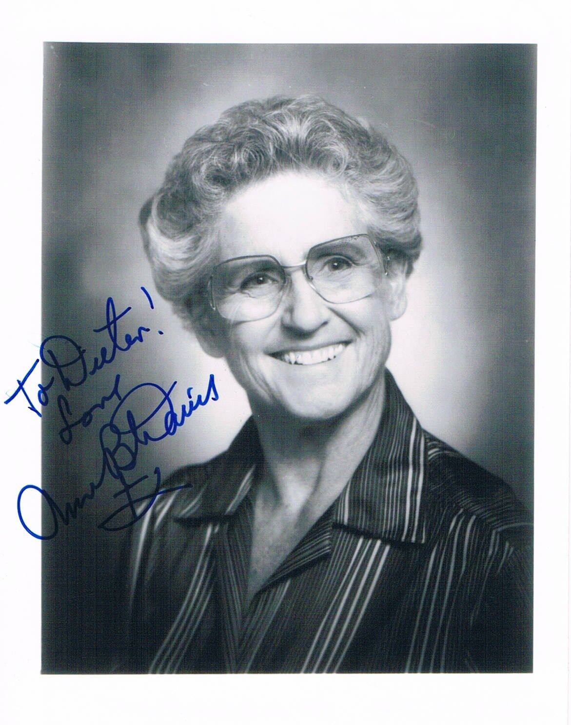 Ann B. Davis 1926-2014 genuine autograph signed Photo Poster painting 4x5