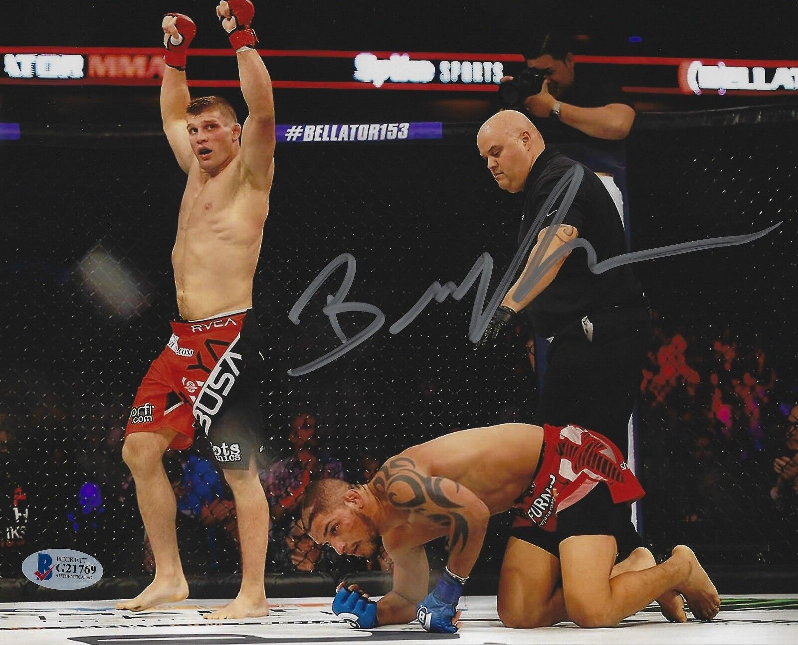 Brent Primus Signed 8x10 Photo Poster painting BAS Beckett COA Bellator MMA Picture Autograph 69