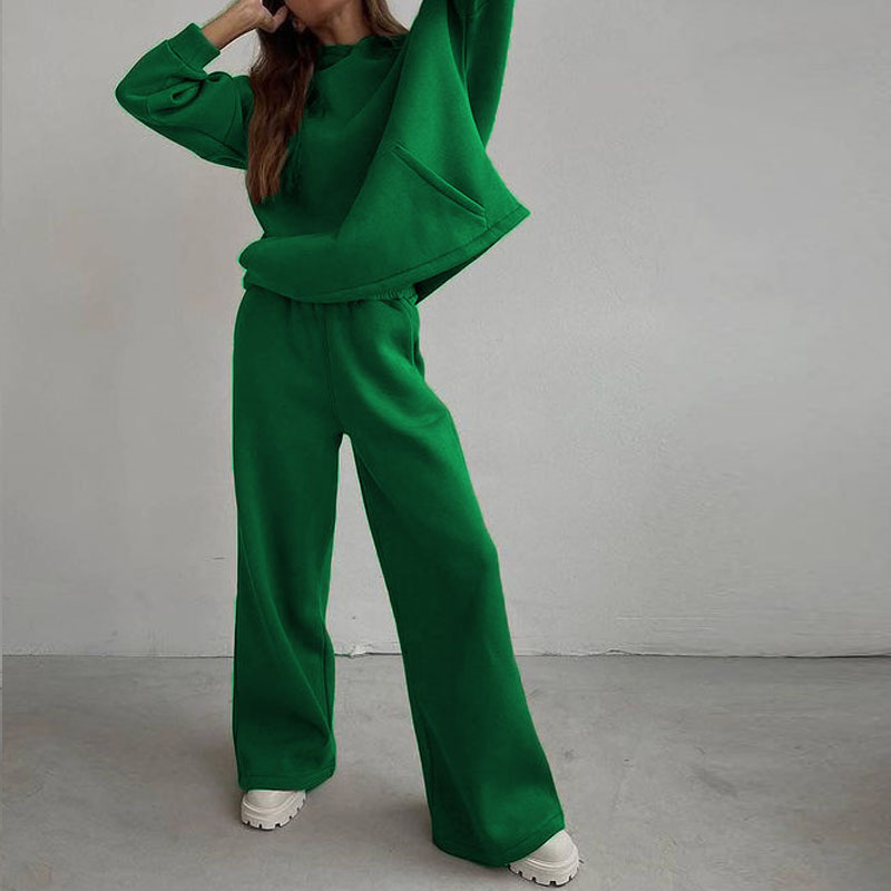 Rotimia Casual  Hooded Straight-leg Pants Two-pieces Tracksuit