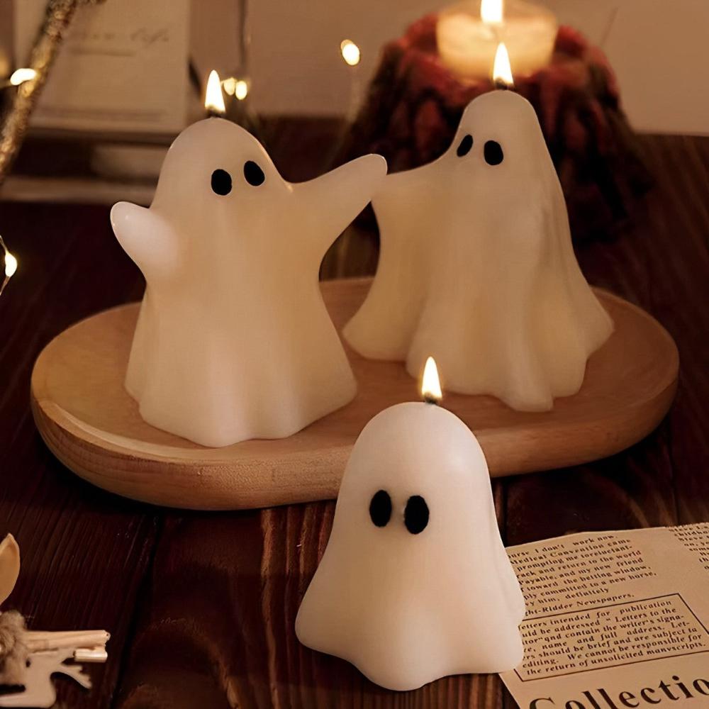 Loveyoufancy Ghost-Shaped Candle Halloween Decor