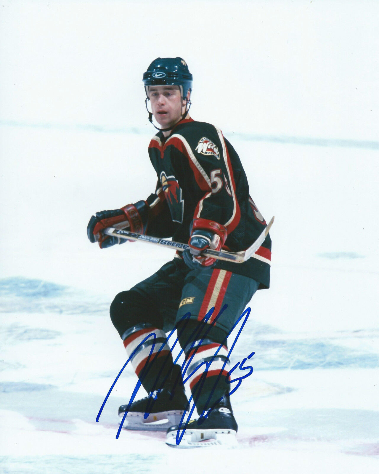 **GFA Minnesota Wild *NICK SCHULTZ* Signed 8x10 Photo Poster painting N2 COA**