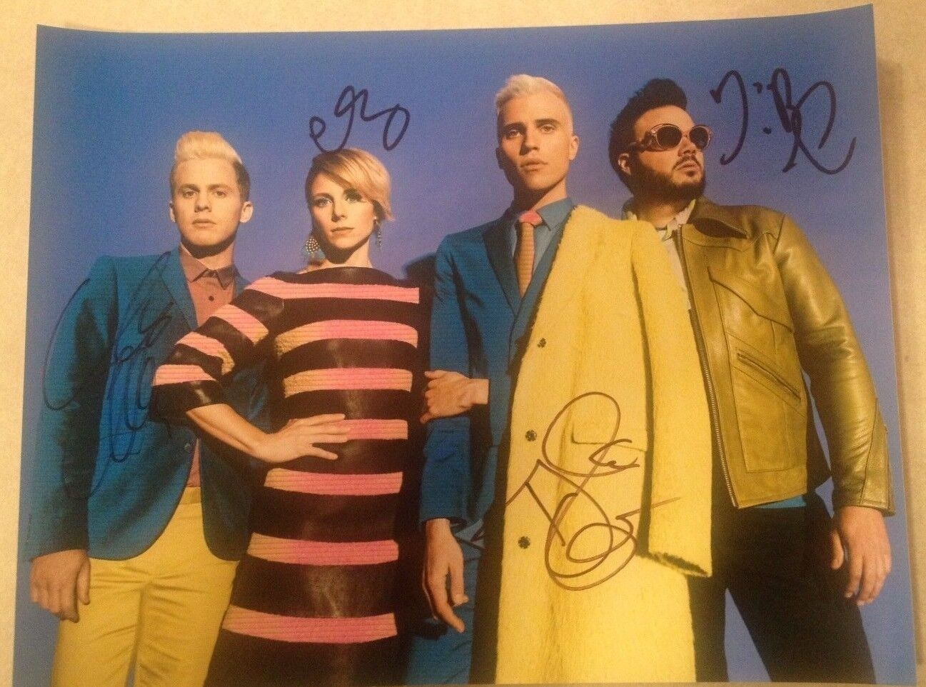 NEON TREES Complete Band Signed 11x14 TYLER GLENN