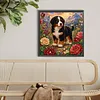 Diamond Painting -5D Full Round Drill Bernese Mountain Dog Puppy(40x40cm)