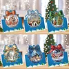 6pcs DIY Christmas Atmosphere 3D standing Diamond Painting Greeting Card