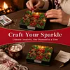 Christmas Candle DIY PU Diamond Painting Note Box with 160 Papers Memo Box