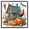 Pumpkin Rooster Cottage-11CT Stamped Cross Stitch 40*40cm/15.75*15.75in tapestrymarket