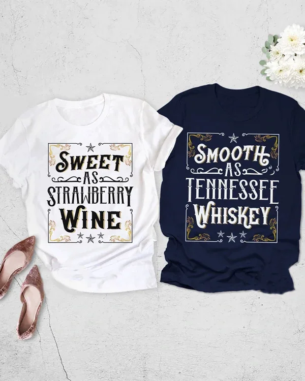 Matching Couple Smooth As Tennessee Whiskey Shirt