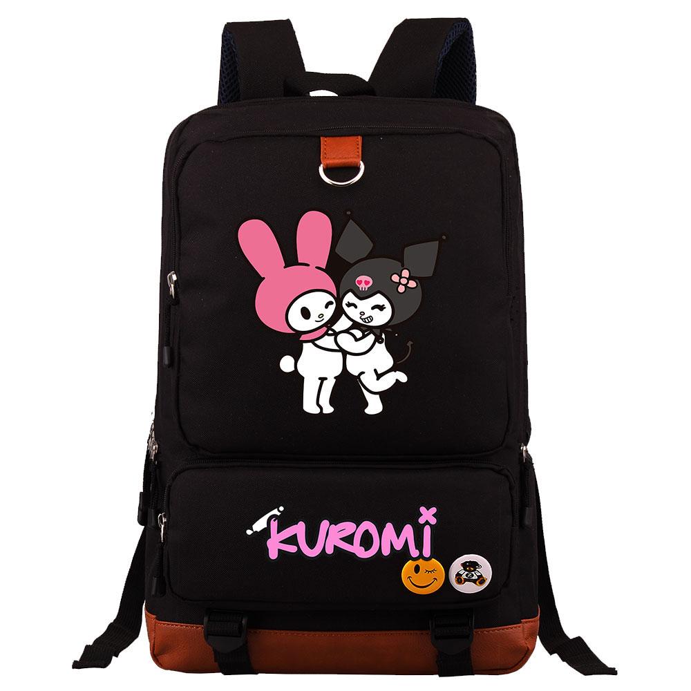 Mayoulove Kuromi Backpack Stylish Design Lightweight for School and Outdoor Activities-Mayoulove