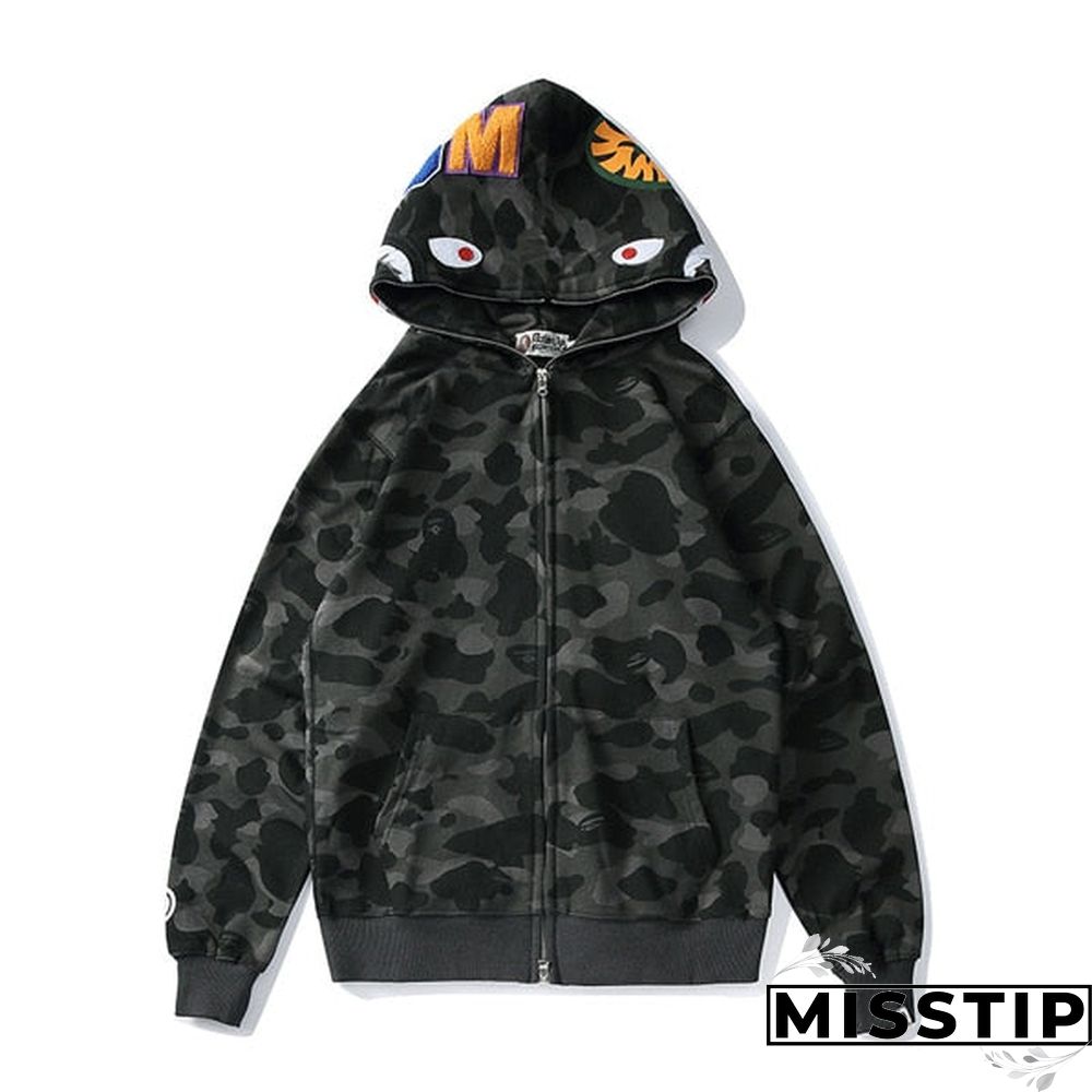 Jessic Camouflage Classic Sweater Thin Zipper Hoodie Couple Sweater Zip Hoodie Women Jacket Coat New