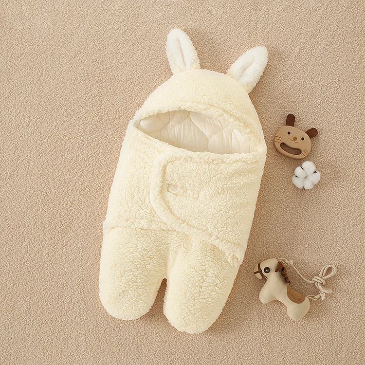 Plush Big Ears Split Legs Sleeping Bag For 16-24 Inches Reborn Dolls