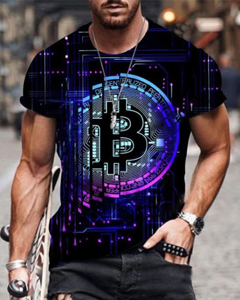 Men Print Casual T-shirts-04