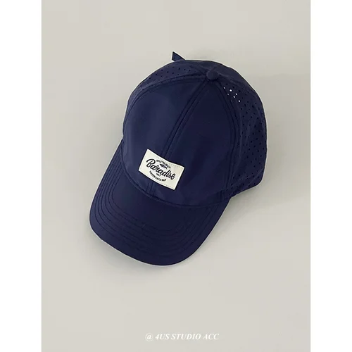 Quick-Drying Breathable Peaked Cap Womens Korean-Style Couple Sun Protection Sun Shade Big Head Circumference Baseball Cap